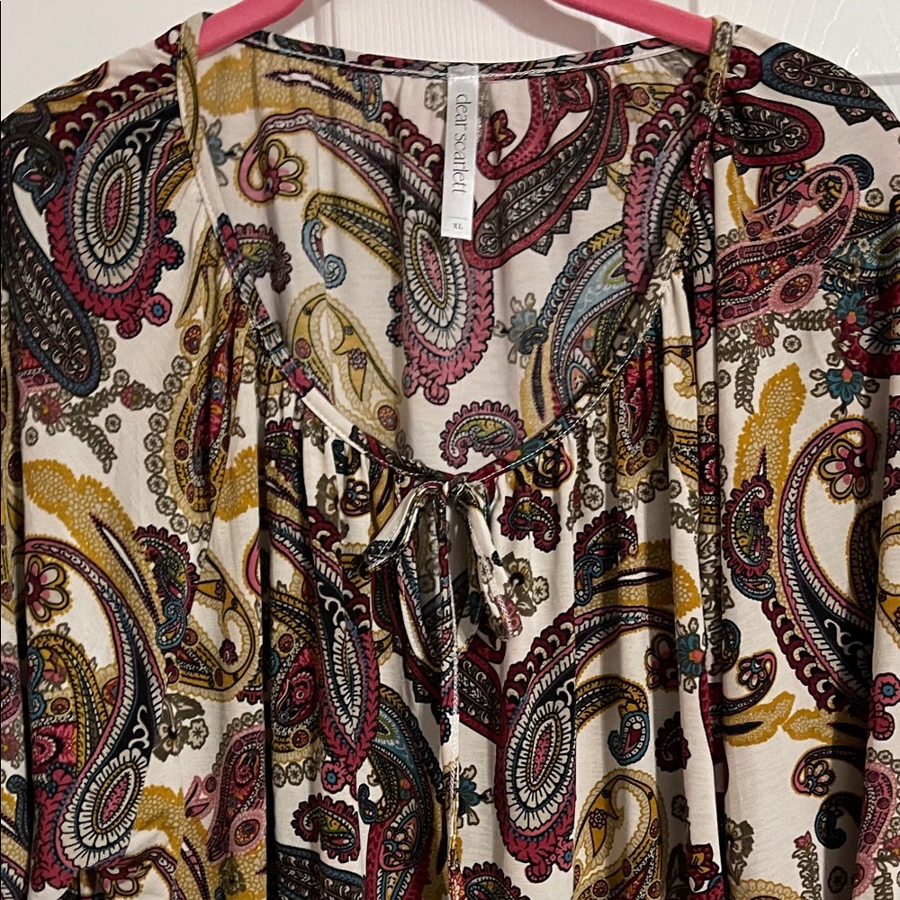 Paisley Print Women's Tunic Top - Picture 2 of 4